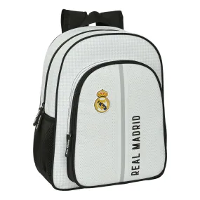 School Bag Real Madrid C.F. 24/25 White Grey 32 x 38 x 12 cm