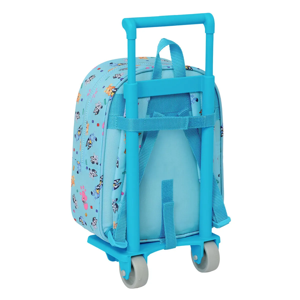 School Rucksack with Wheels Bluey Sky blue 22 x 27 x 10 cm