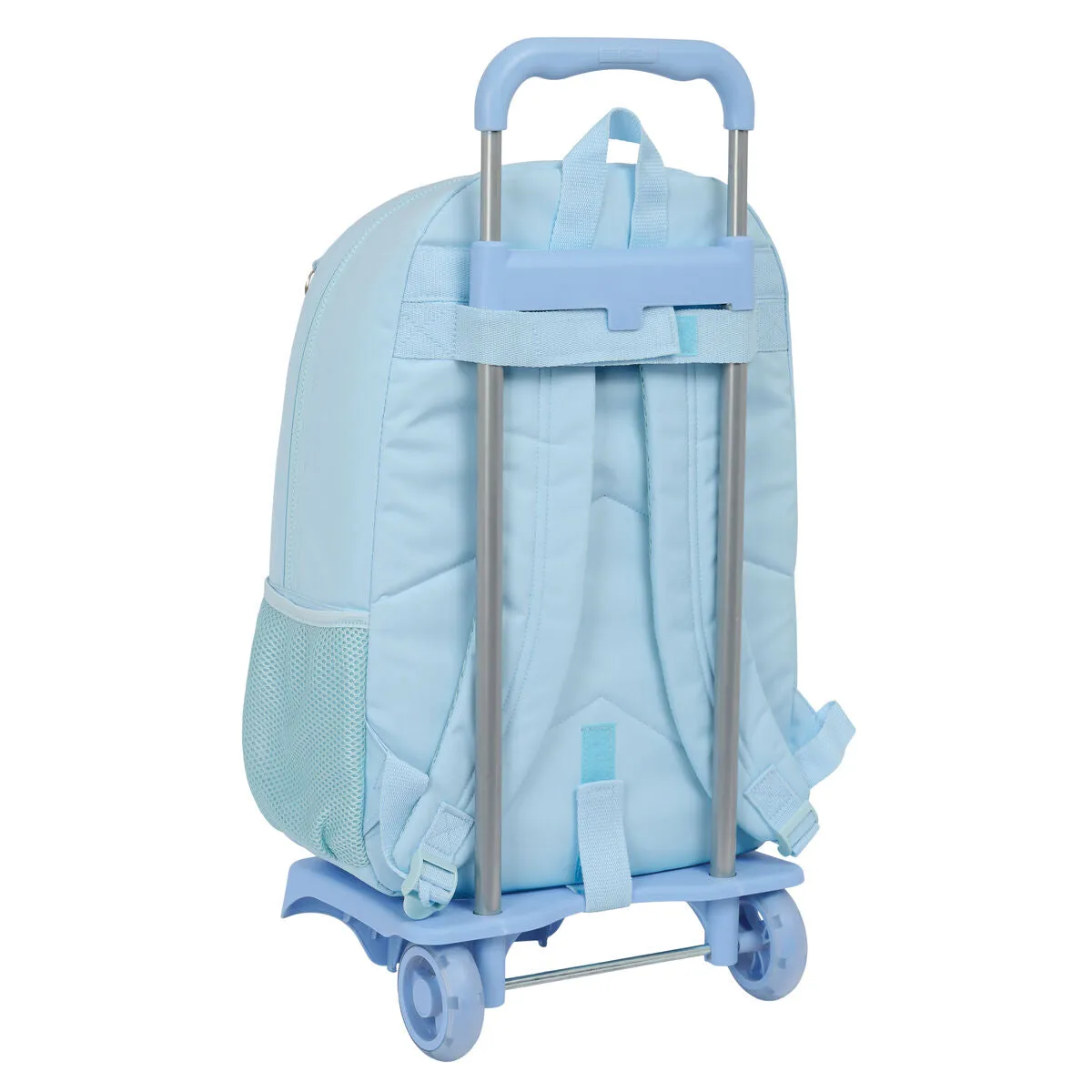 School Rucksack with Wheels Glow Lab Cisnes Blue 30 x 46 x 14 cm