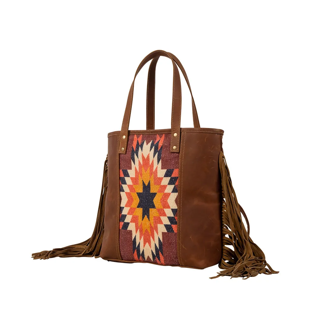 Sedona Star Fringed Tote Bag