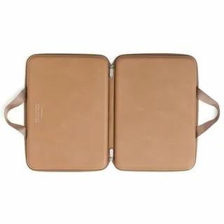 Semi-hard Laptop Bag - Light Brown