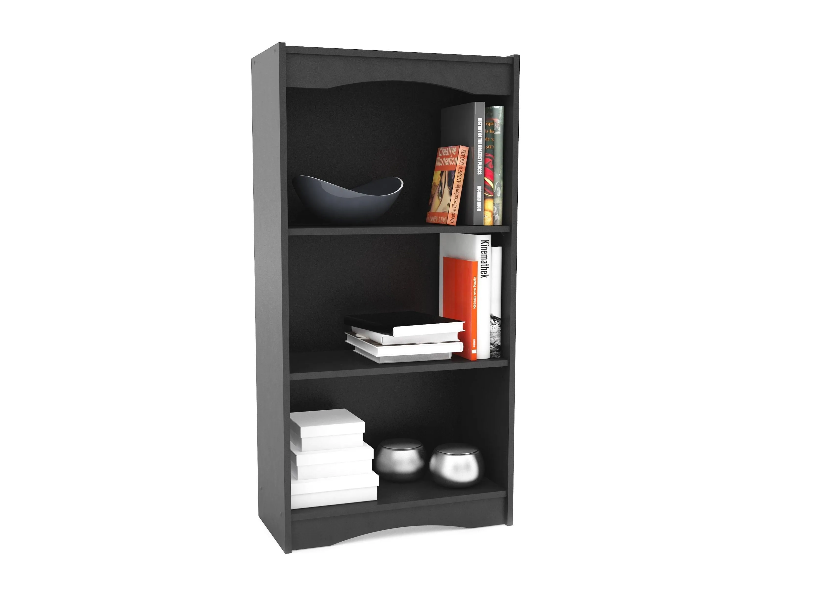 Small Bookcase in Black, 48"