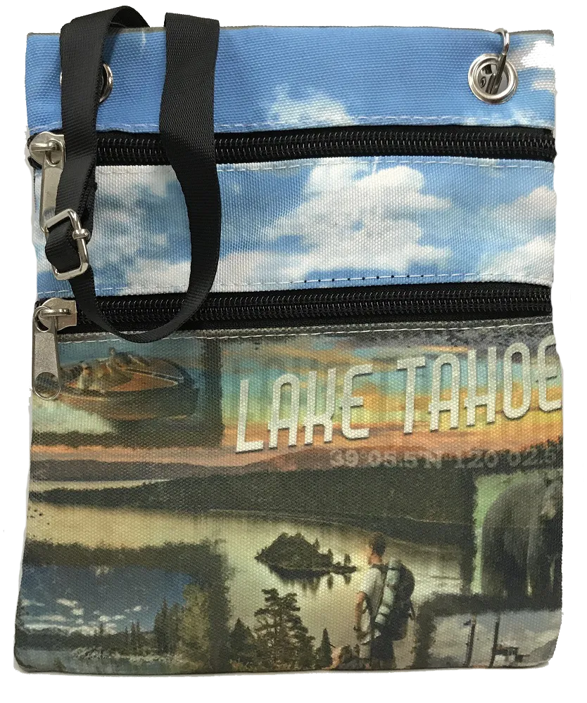 Souvenir Tote Retro Photo Canvas Passport Lake Tahoe Bag