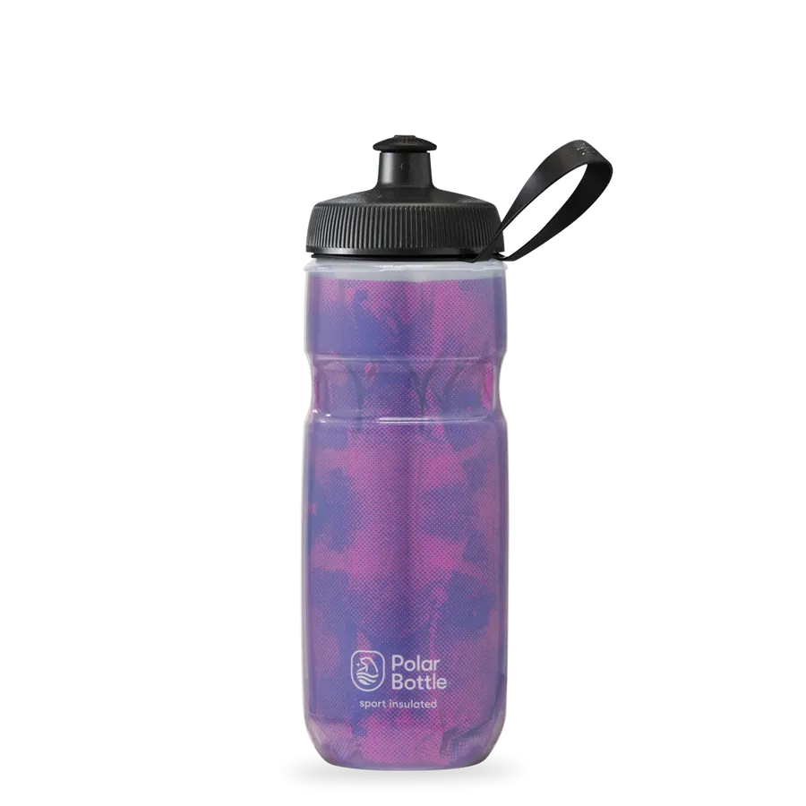 Sports Insulated Water Bottle 24 oz FlyDye Blackberry by Polar Bottle Made in USA