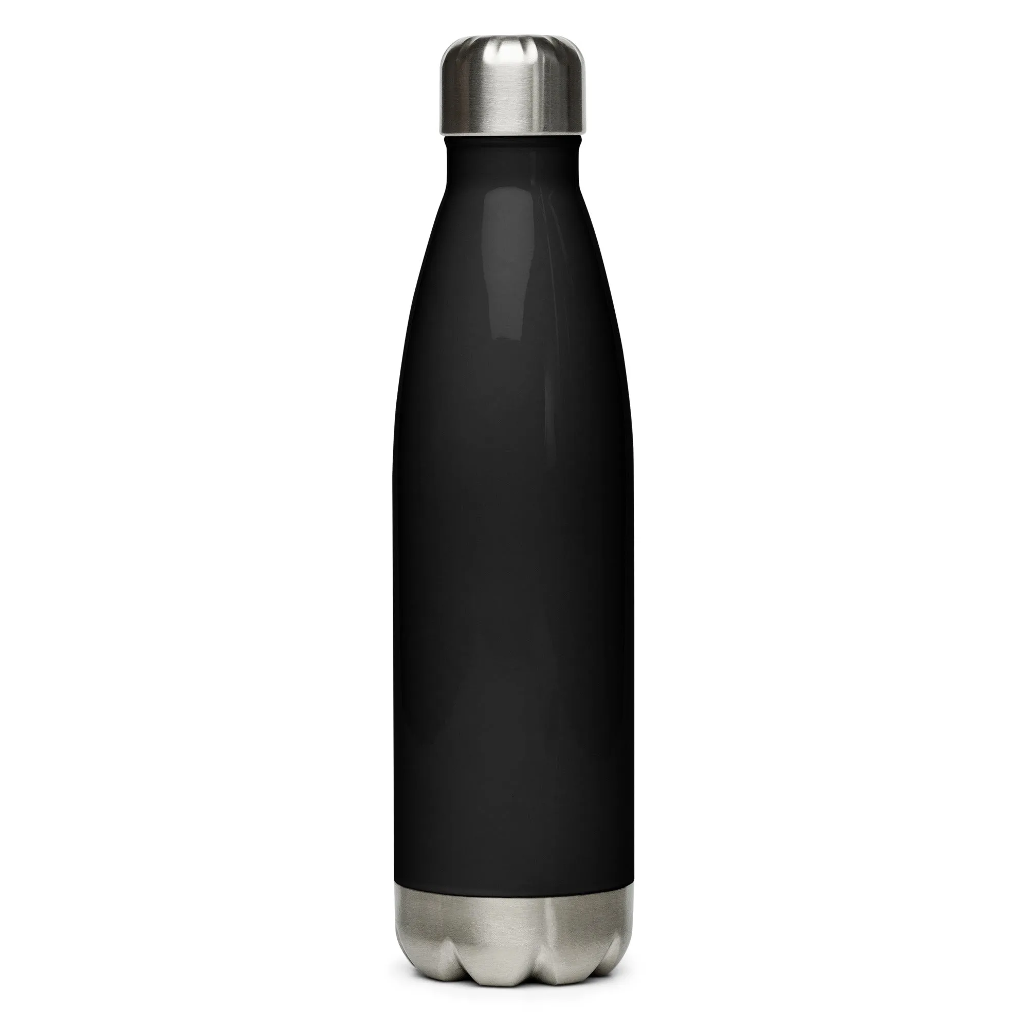 Stainless steel water bottle - Vertical Black