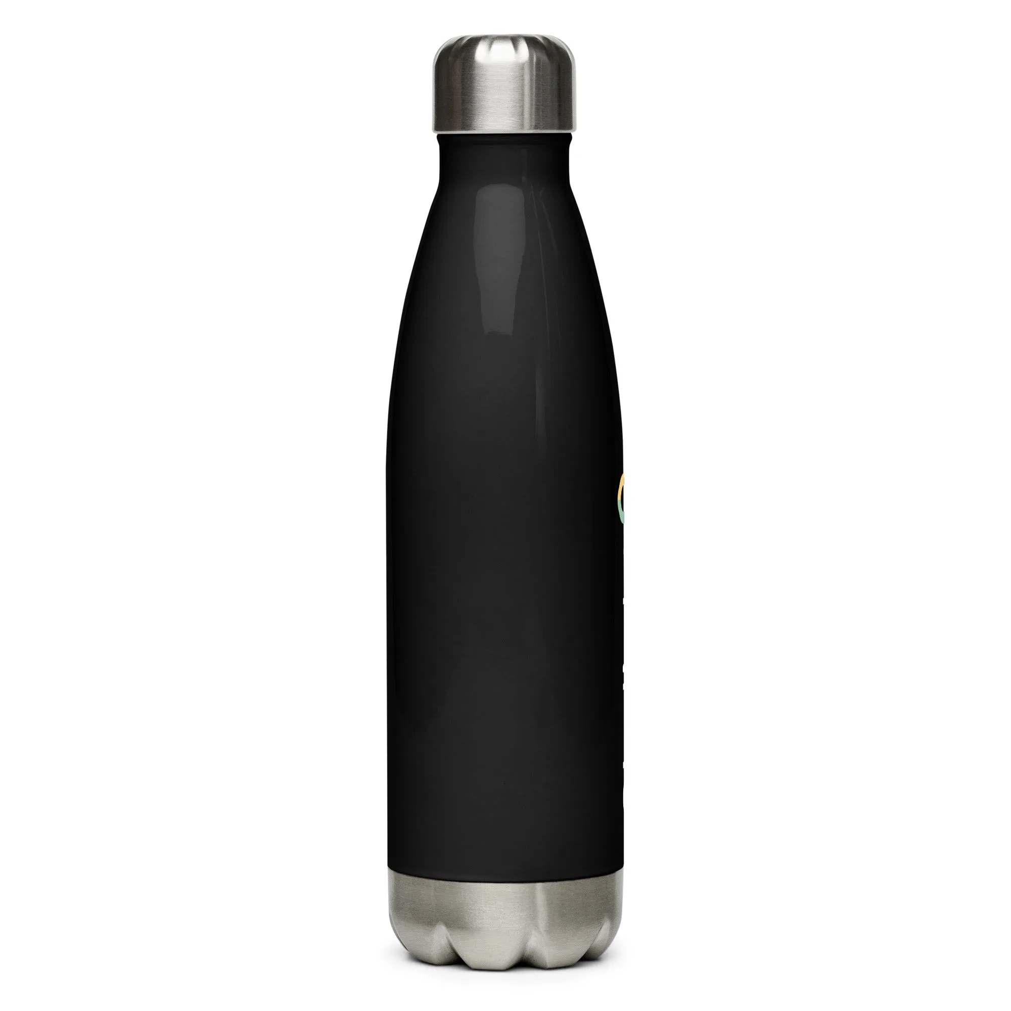 Stainless steel water bottle - Vertical Black