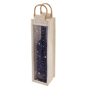 Starry Night Jute 750ml Bottle Bag By Cakewalk