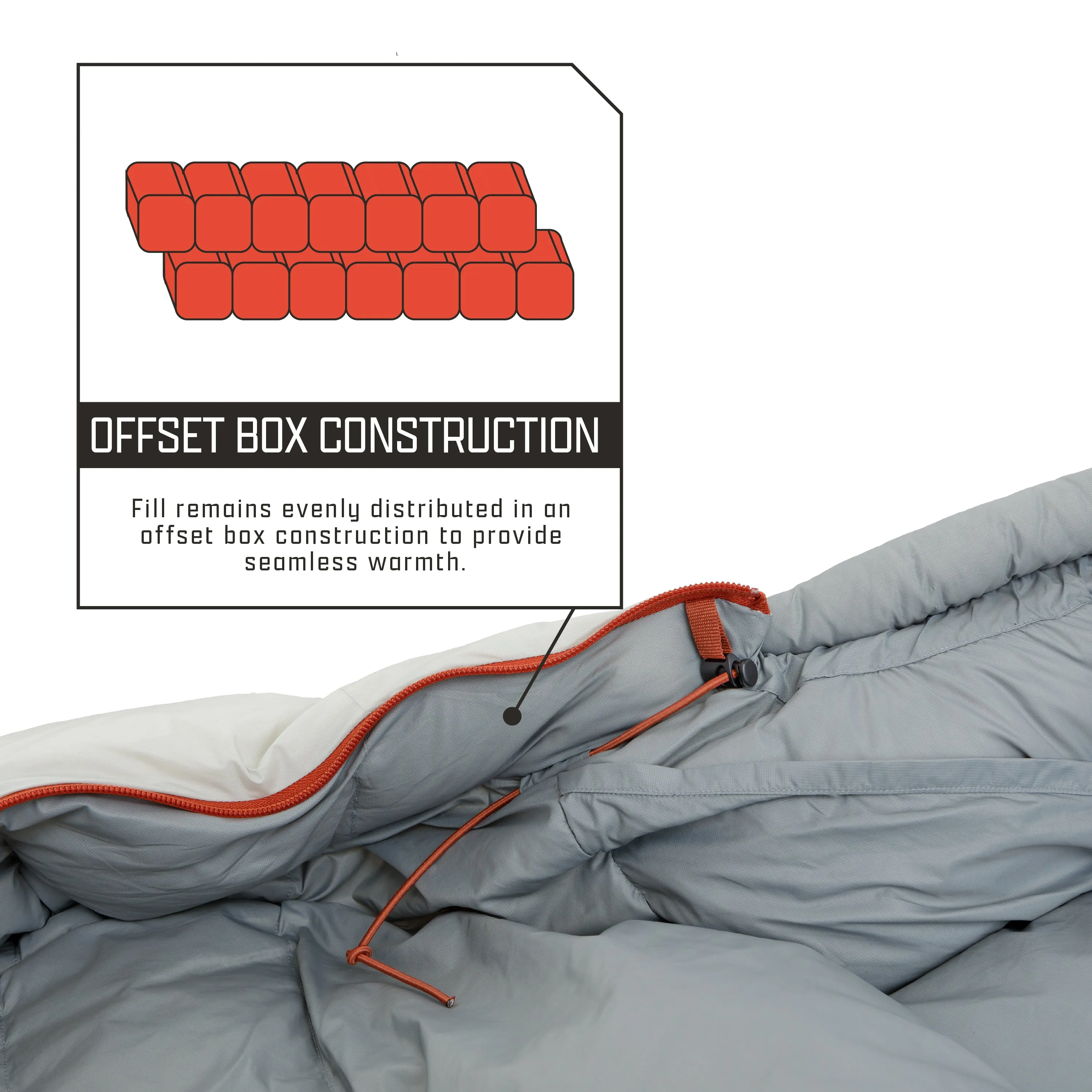 Synthetic Down Sleeping Bag 30°F Hybrid Shape (Regular Size)