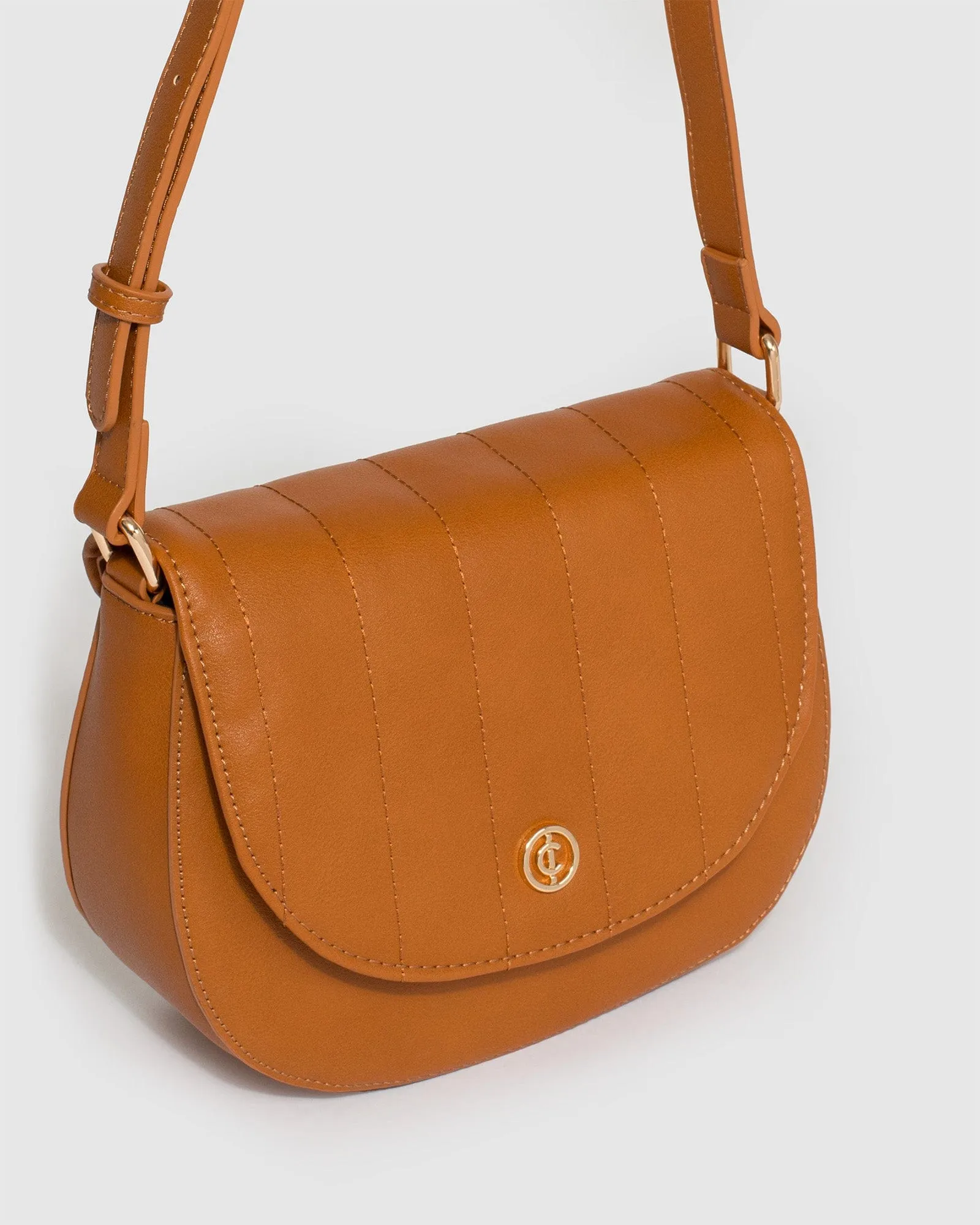 Tan Sadie Quilt Saddle Bag