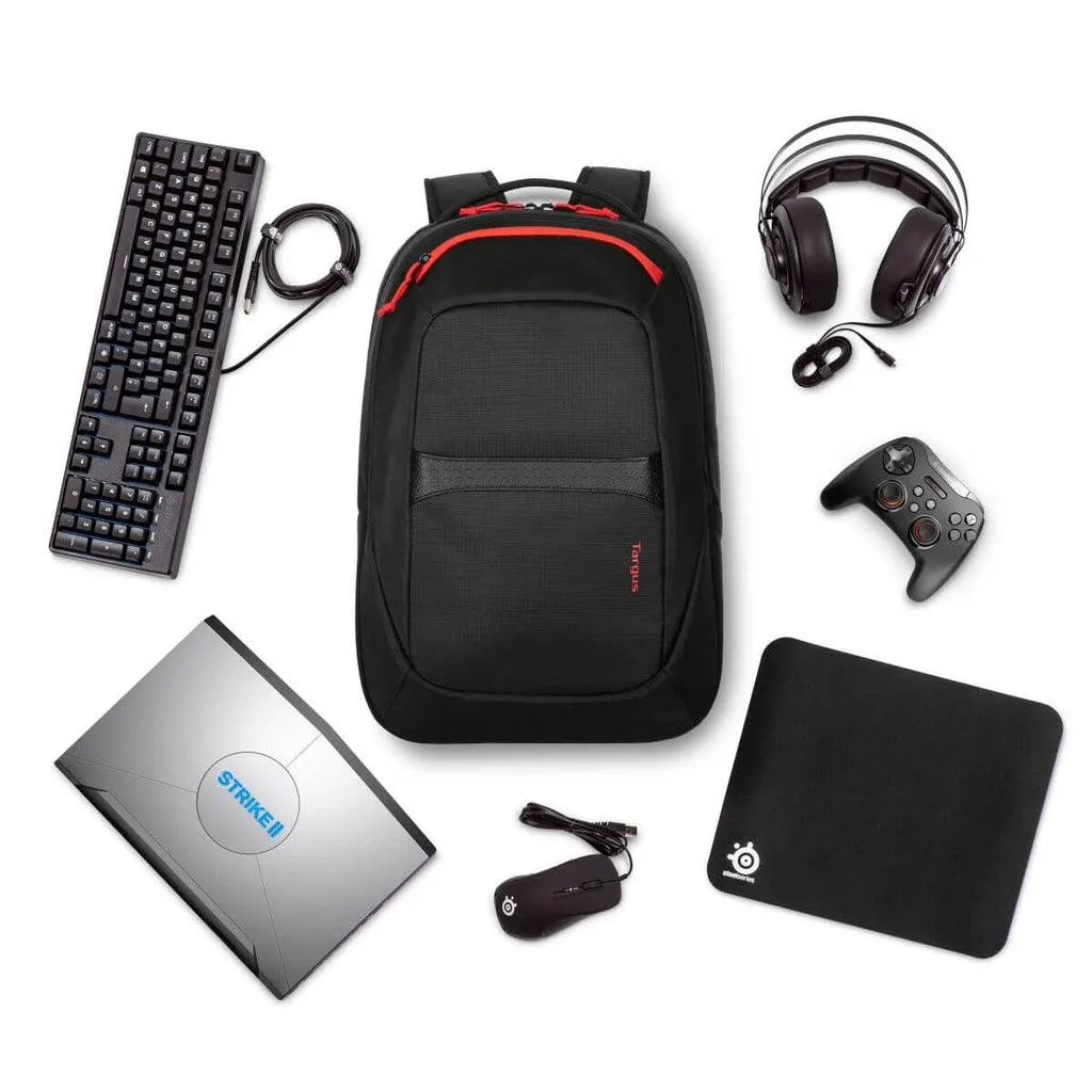 Targus 17.3 Strike II Gaming Laptop Backpack - Black