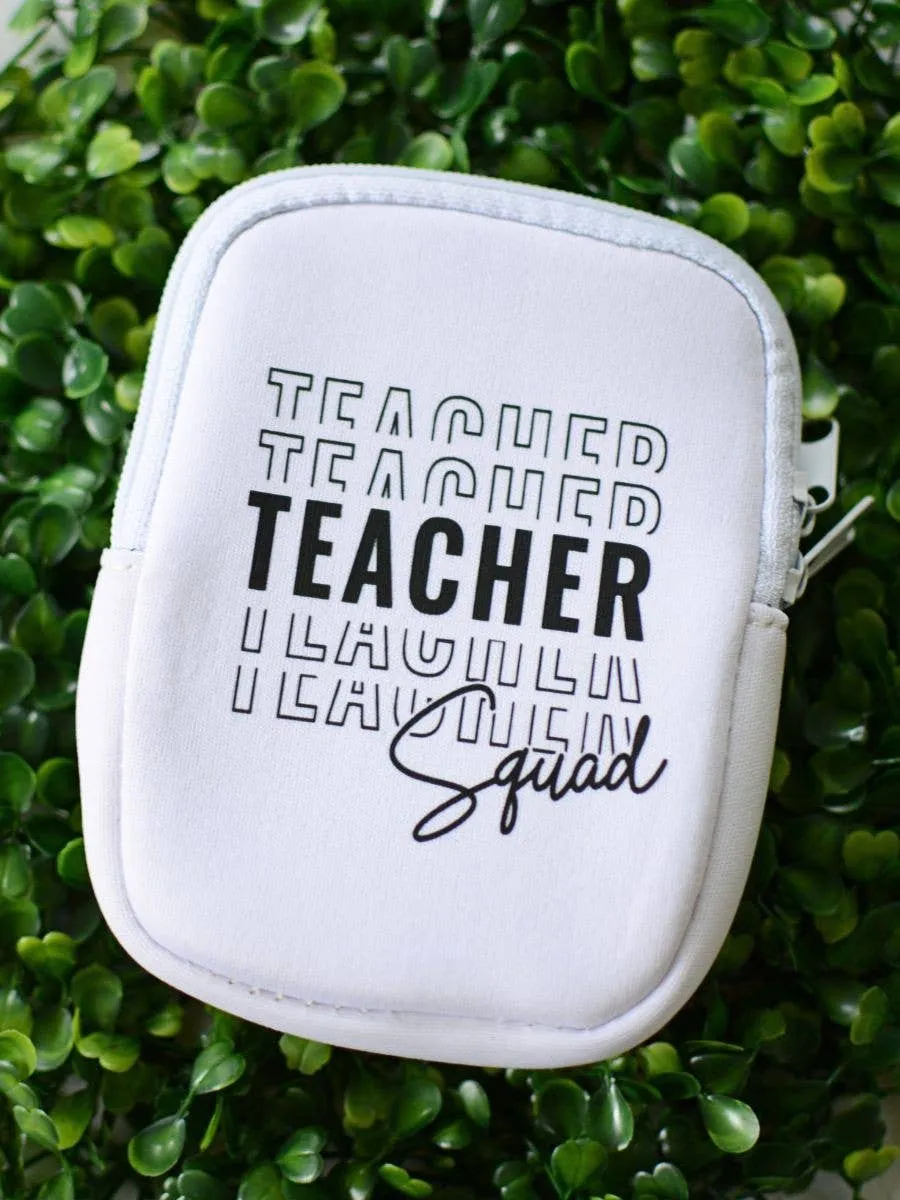 Teacher SQUAD Water bottle Tumbler pouch wallet