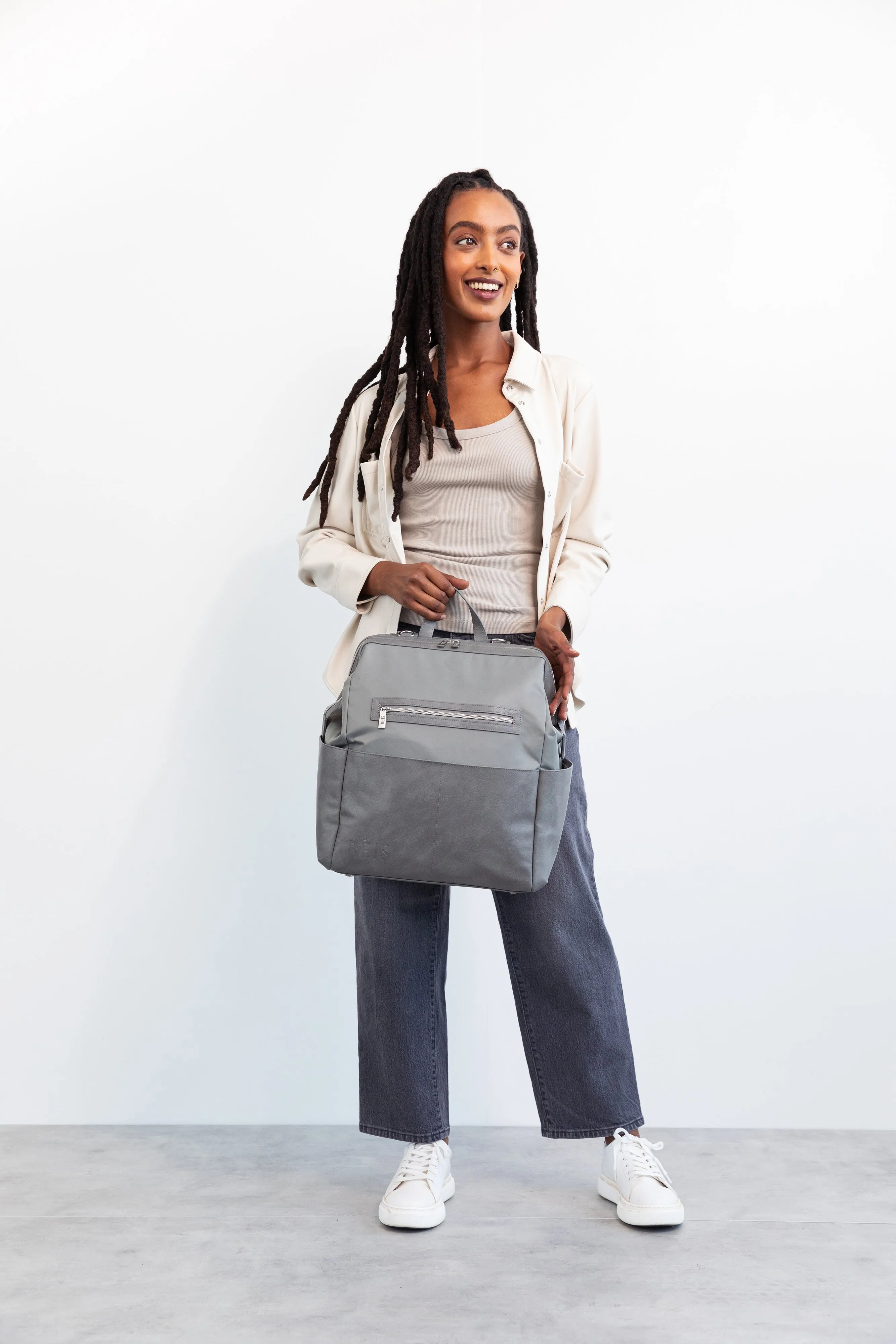 The Backpack Diaper Bag in Grey