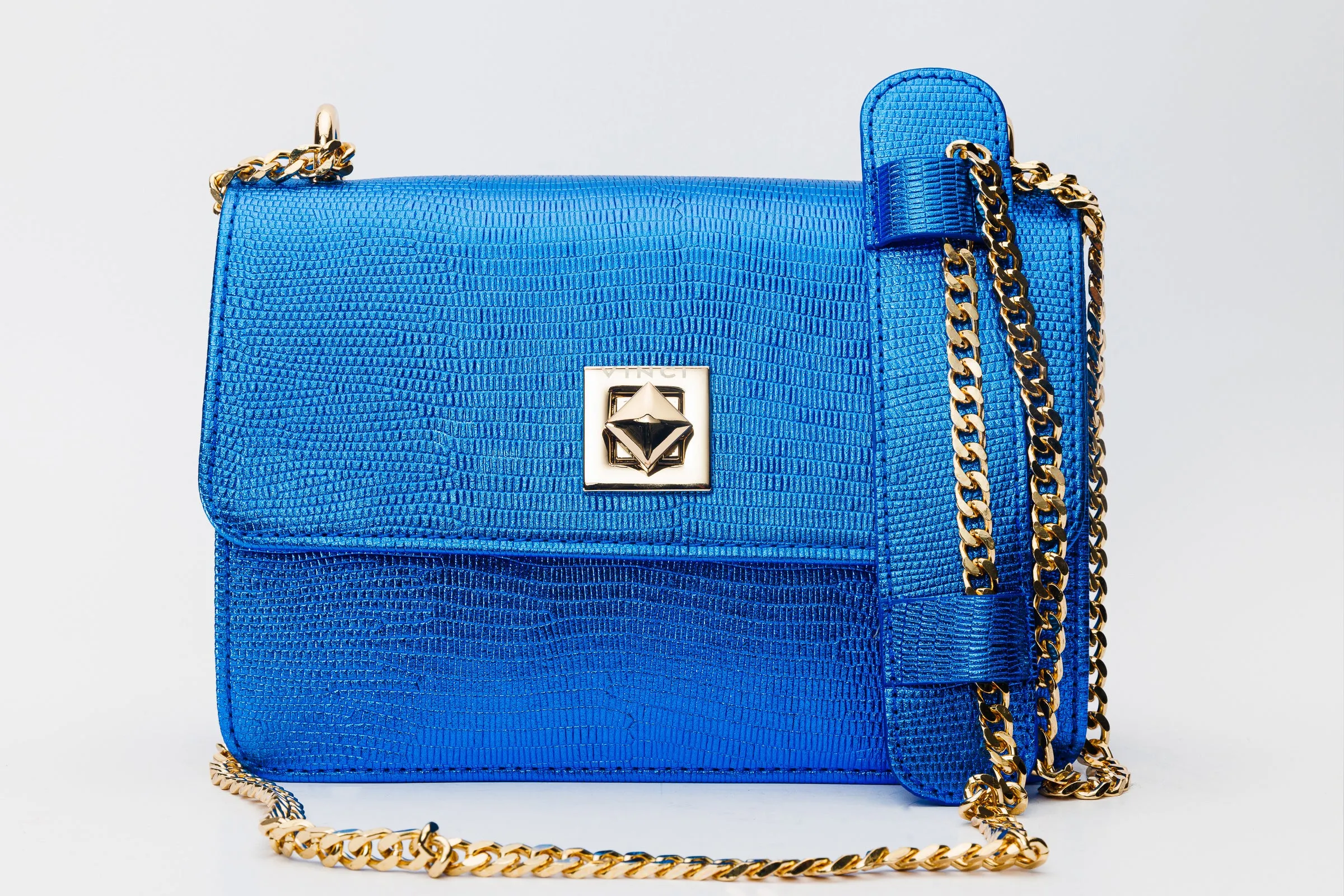 The Maple Sax Blue Leather Handbag