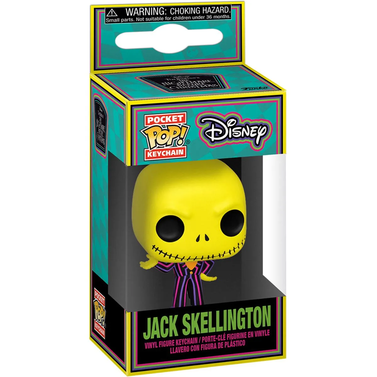 The Nightmare Before Christmas Jack Skellington Blacklight Pocket Pop! Key Chain