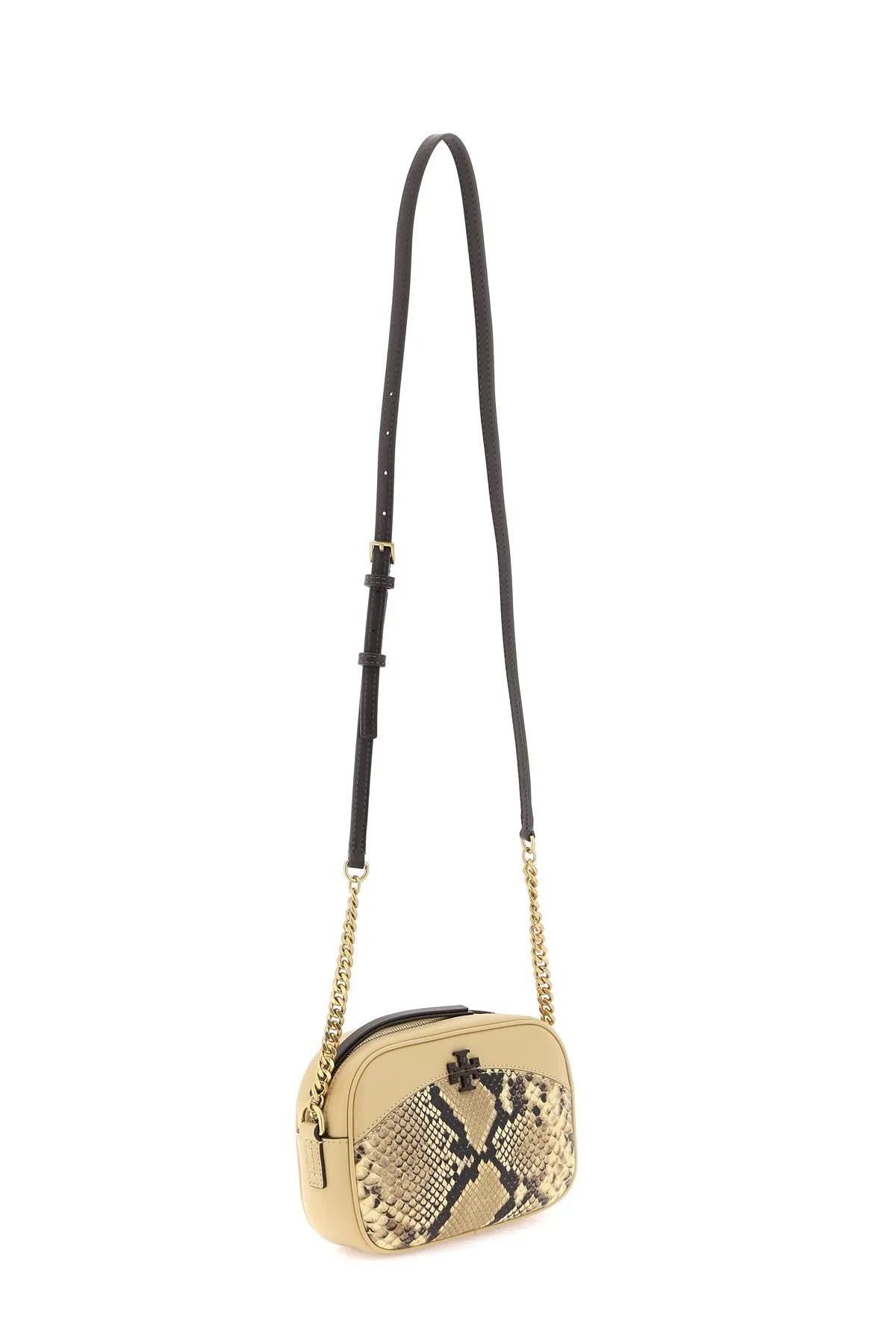 Tory burch 'mcgraw' snake-embossed camera bag