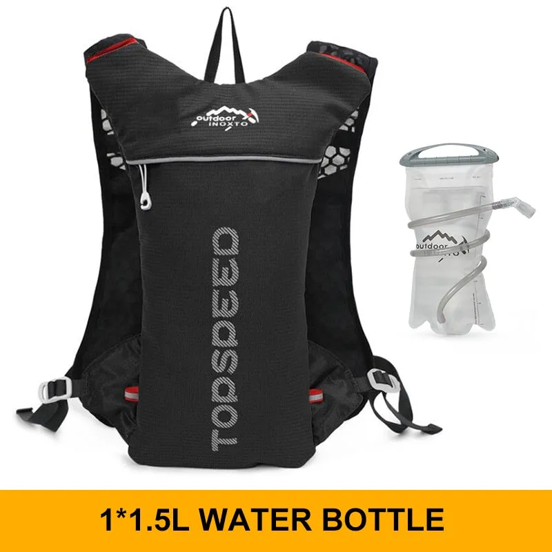 Trail running backpack 5L super running hydrating vest bag marathon running cycling backpack bag 250ml soft bottle bottled water