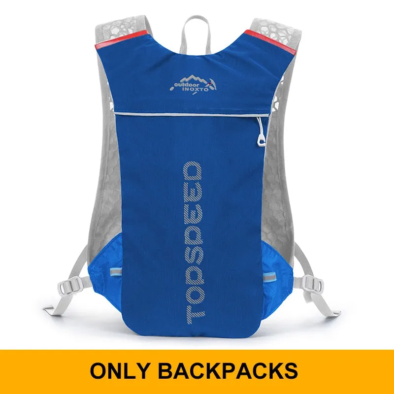 Trail running backpack 5L super running hydrating vest bag marathon running cycling backpack bag 250ml soft bottle bottled water