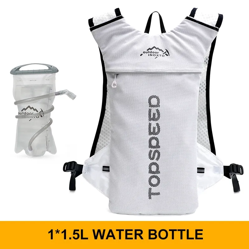 Trail running backpack 5L super running hydrating vest bag marathon running cycling backpack bag 250ml soft bottle bottled water