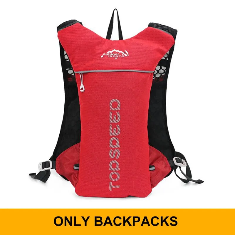 Trail running backpack 5L super running hydrating vest bag marathon running cycling backpack bag 250ml soft bottle bottled water