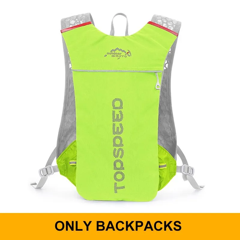 Trail running backpack 5L super running hydrating vest bag marathon running cycling backpack bag 250ml soft bottle bottled water