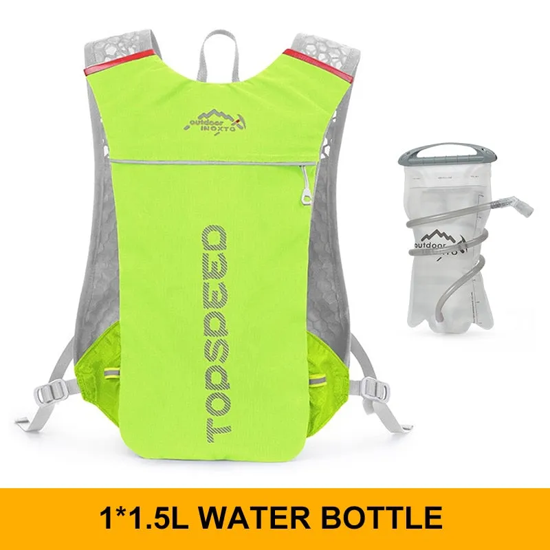 Trail running backpack 5L super running hydrating vest bag marathon running cycling backpack bag 250ml soft bottle bottled water