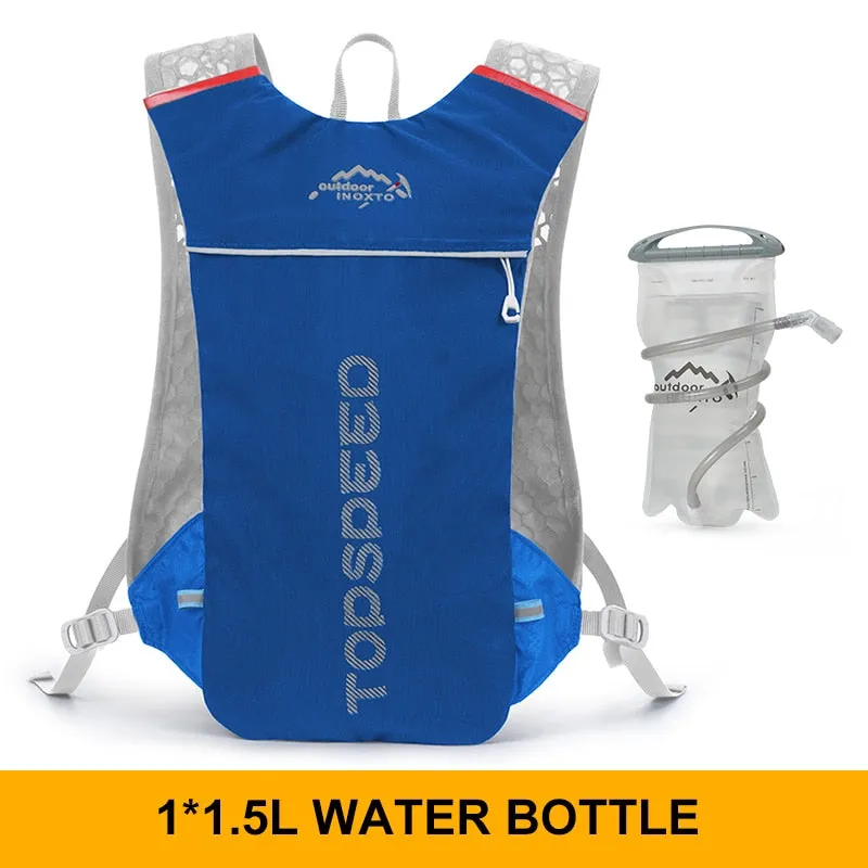 Trail running backpack 5L super running hydrating vest bag marathon running cycling backpack bag 250ml soft bottle bottled water