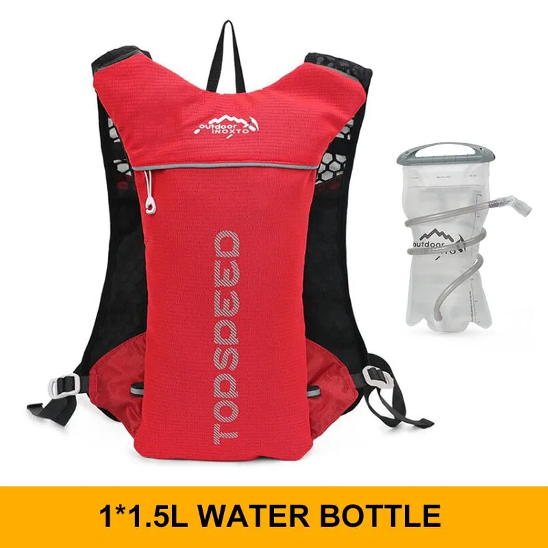 Trail running backpack 5L super running hydrating vest bag marathon running cycling backpack bag 250ml soft bottle bottled water