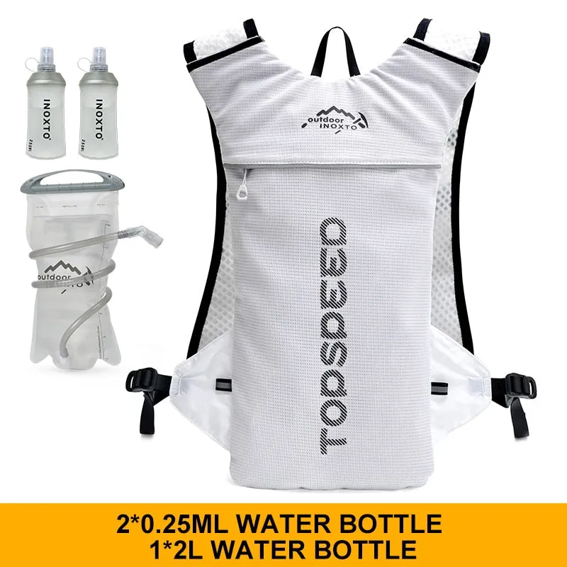 Trail running backpack 5L super running hydrating vest bag marathon running cycling backpack bag 250ml soft bottle bottled water