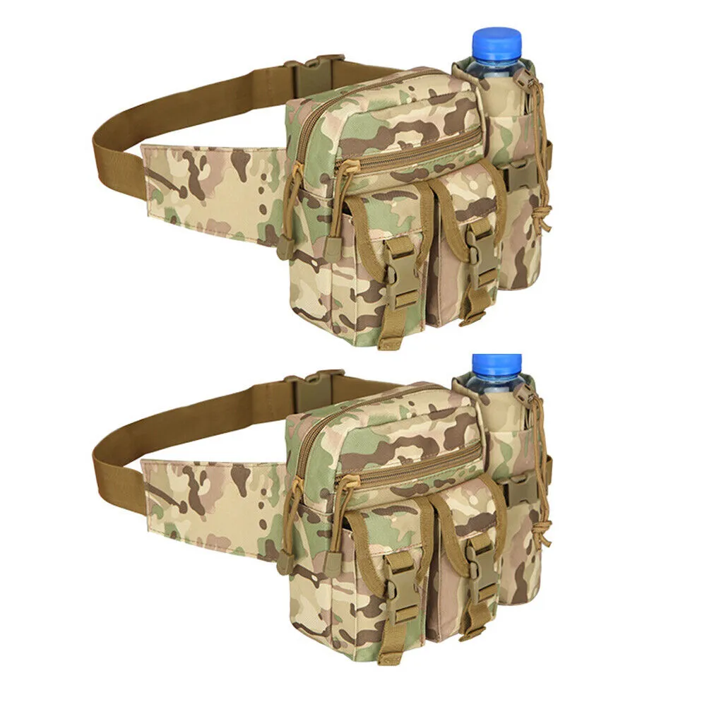 US Outdoor Utility Tactical Waist Fanny Pack Pouch Military Camping Belt Bag