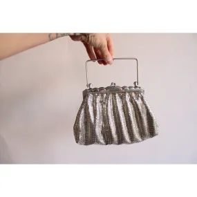 Vintage 1930s 1940s Silver Mesh Clutch by Whiting & Davis