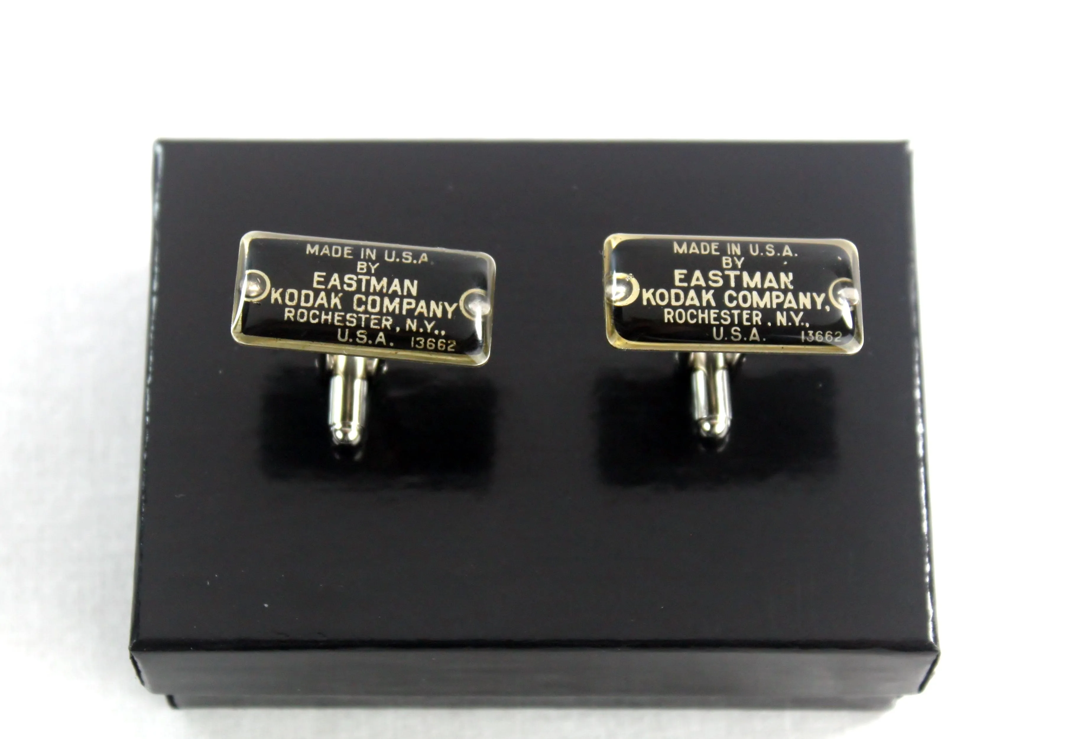 Vintage Cuff Links - Kodak Folding Camera Name Plate